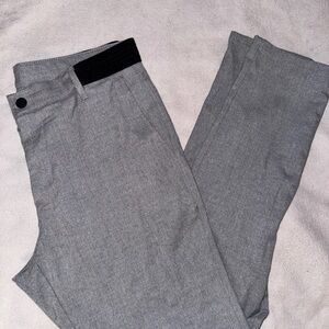 Zara Gray Trousers with Stretchy Waistband Accents
